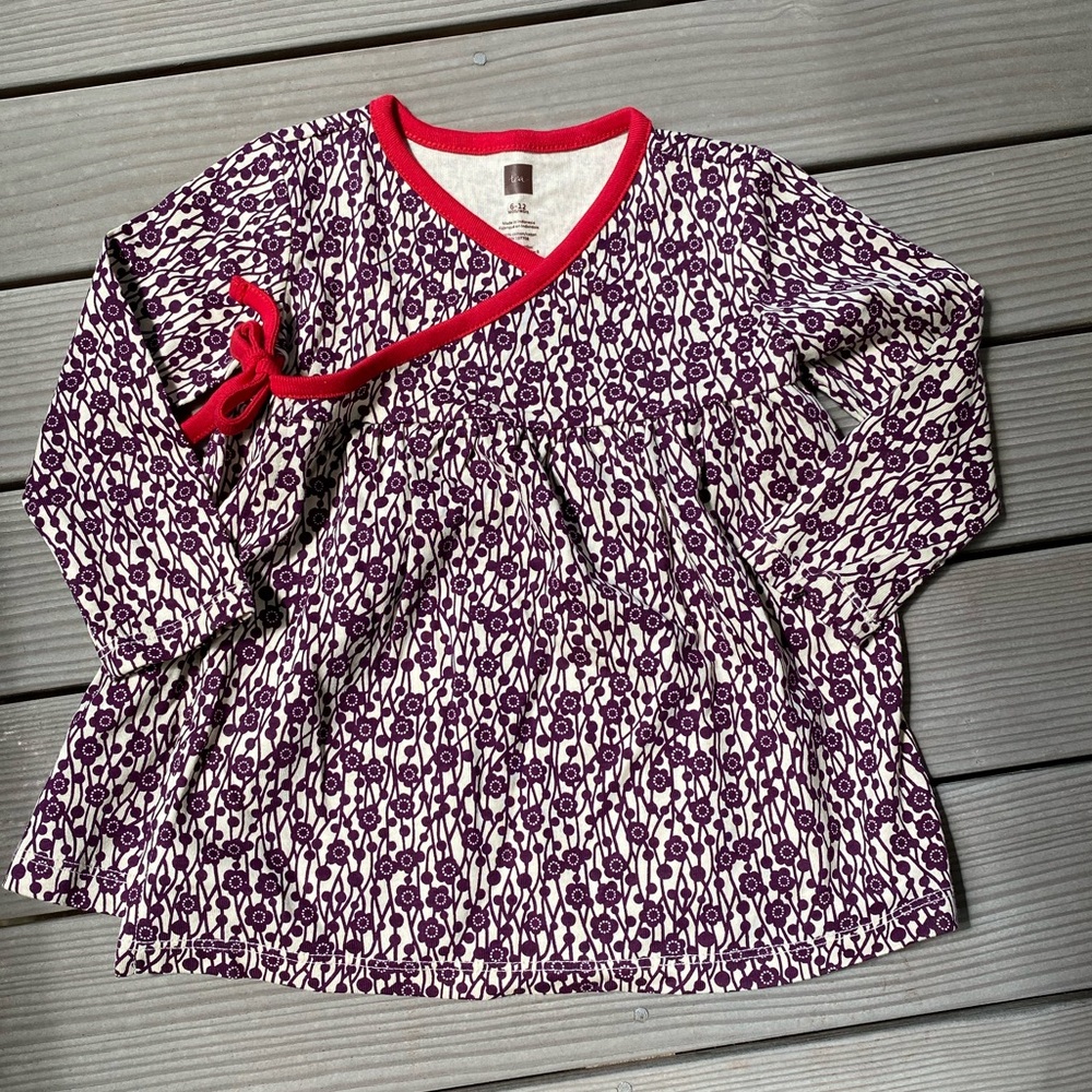 Tea Collection Wrap Dress (NWOT- never worn), 6-12 Months